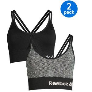 2 pack Reebok Longline Strappy Bralettes Comfort Bras Size Small  XL   NWT